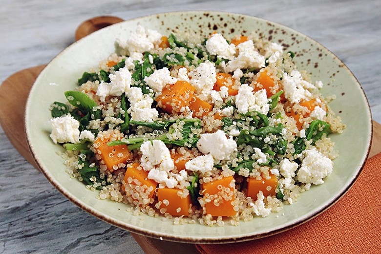 Quinoa mit Kürbis und Feta
