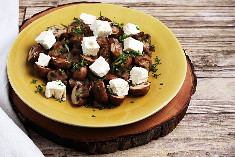 Pilzpfanne mit Feta