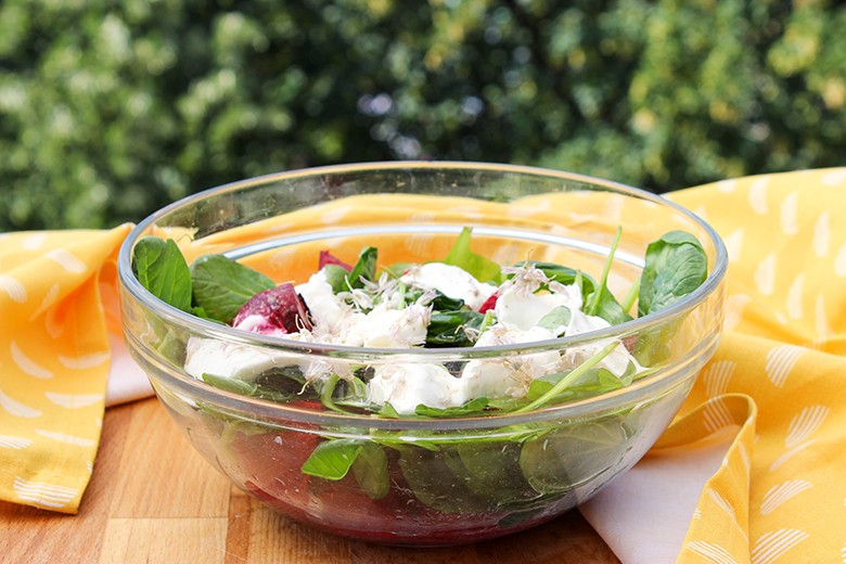 Rote Bete-Salat mit Ziegenkäse