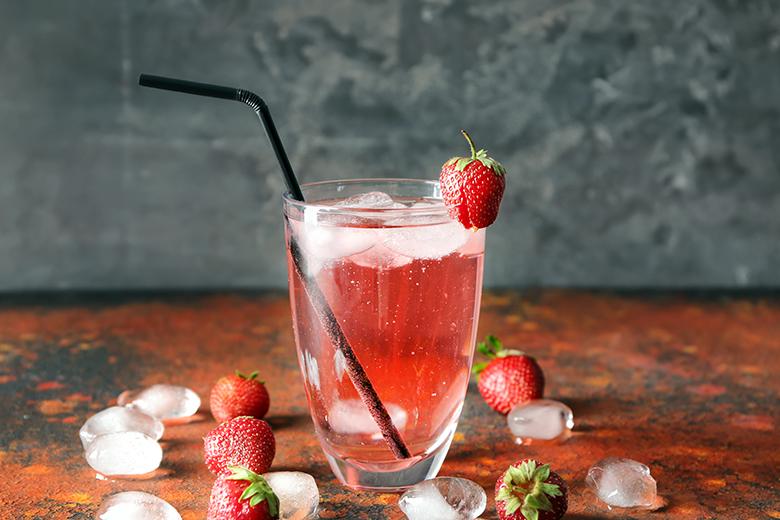 Orangen-Erdbeer-Limonade