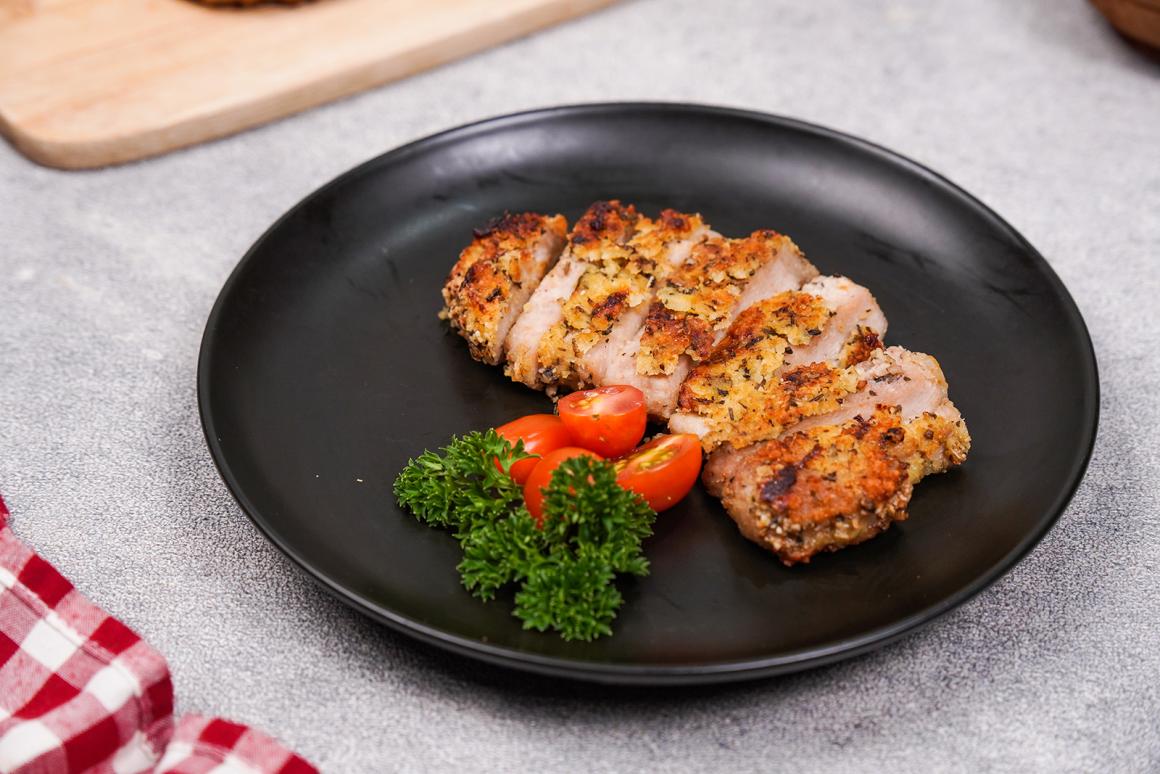Low Carb-Schnitzel mit Parmesanpanade