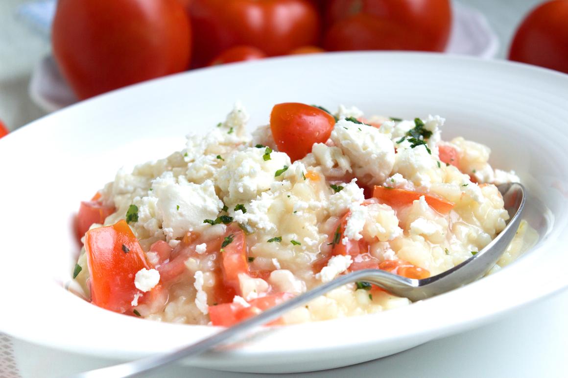 Tomaten-Feta-Risotto