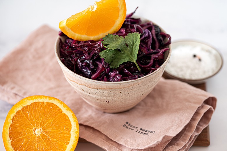 Lauwarmer Rotkohlsalat