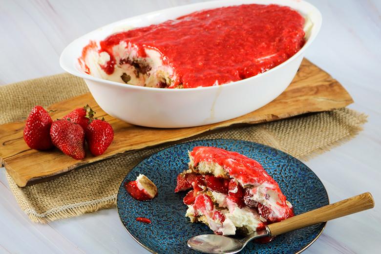 Einfaches Erdbeer-Tiramisu