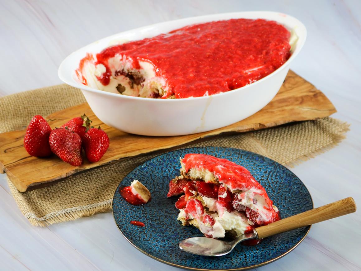 Einfaches Erdbeer-Tiramisu