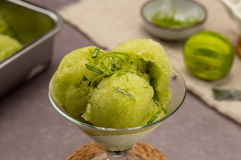 Limettensorbet