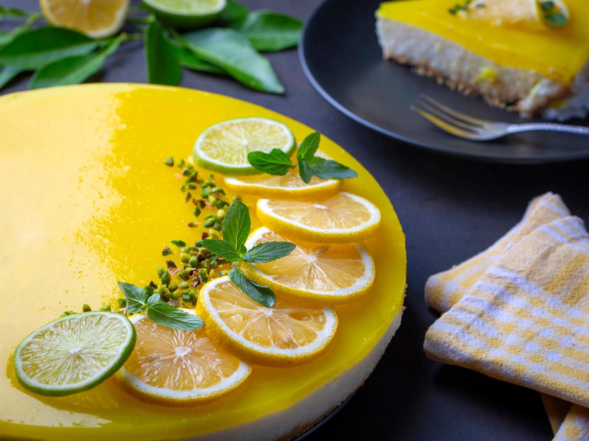 Zitronentorte ohne Backen - Rezept