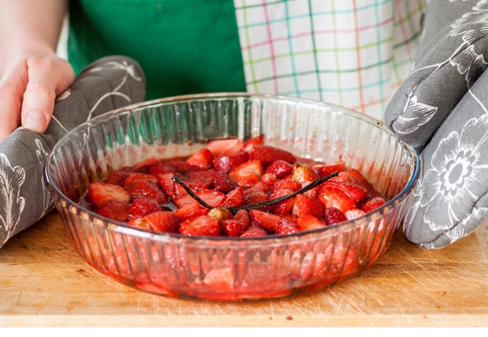 Schneller Erdbeer-Quark-Kuchen