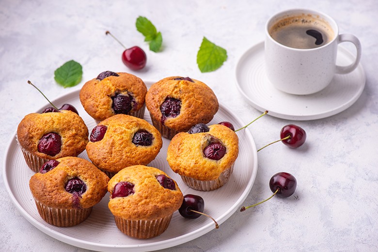 Muffins Mit Süß Oder Sauerkirschen — Rezepte Suchen