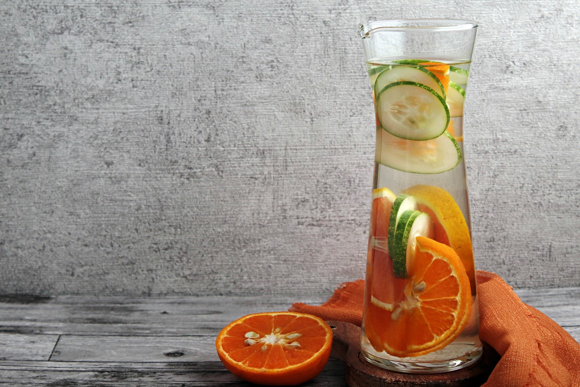 Gurken-Mandarinen-Wasser