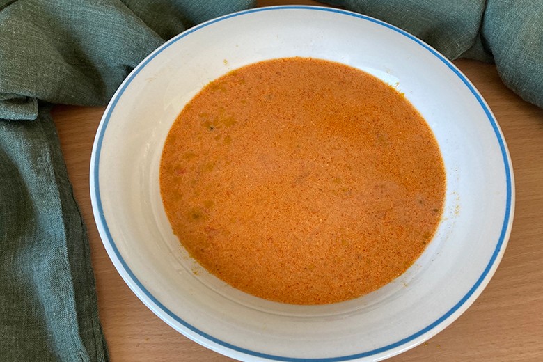 Paprika-Curry-Suppe