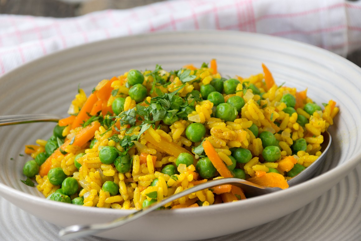 Curry-Reis-Pfanne mit Gemüse