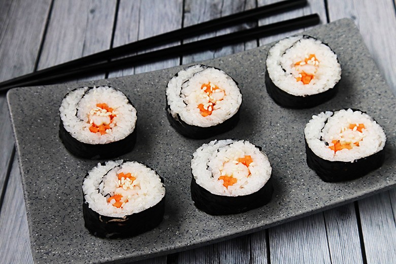 Sushi mit Shrimps