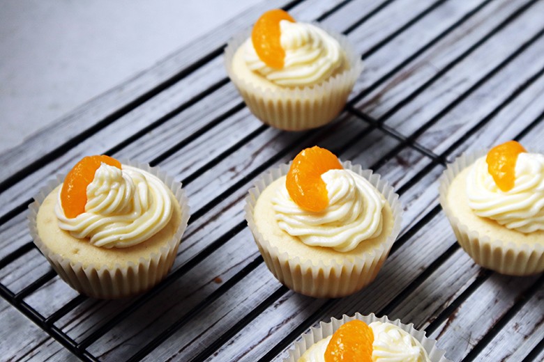 Cupcakes mit Mandarinen