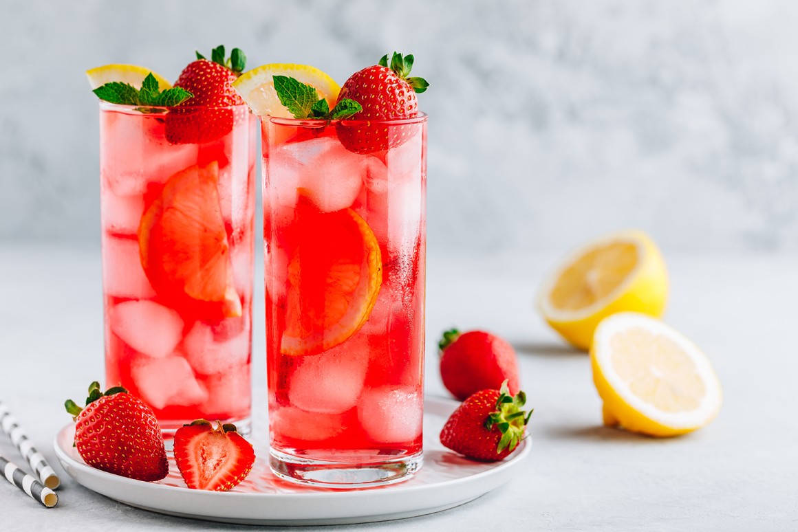 Erdbeer-Minz-Limo