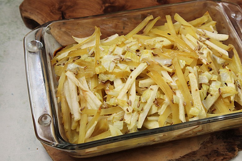 Pikanter Kartoffel-Apfelkuchen