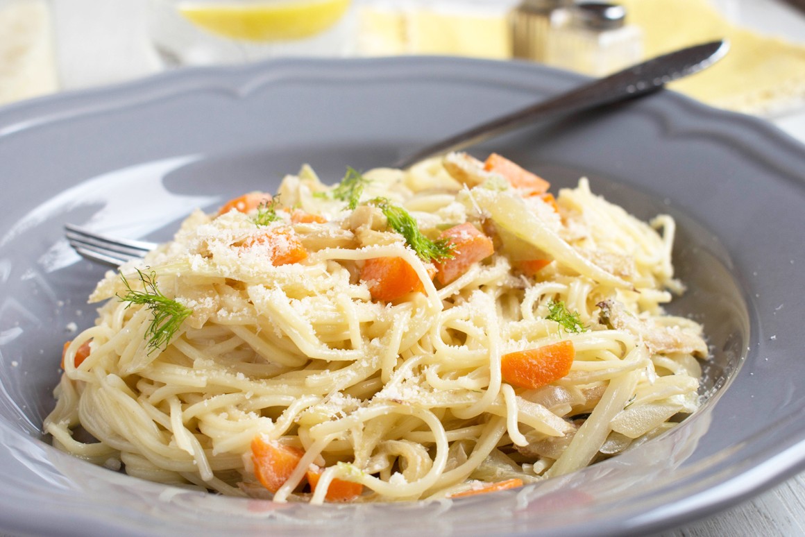 Spaghetti mit Fenchel-Gemüse