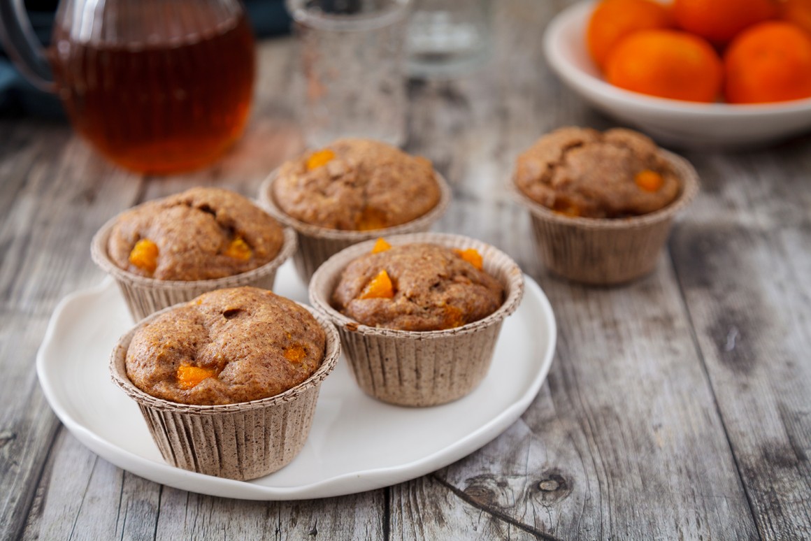 Schokoladen Muffins mit Mandarinen