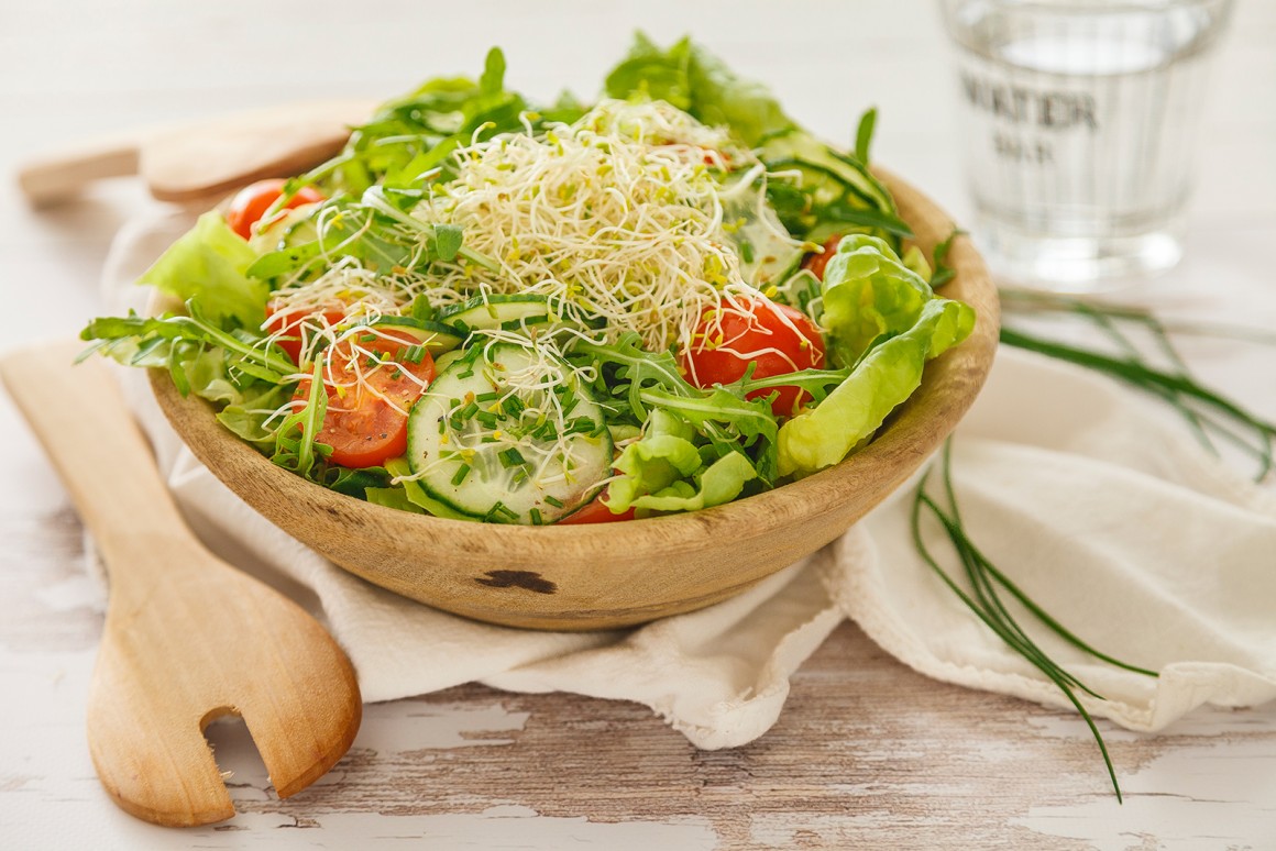 Alfalfasprossen-Salat
