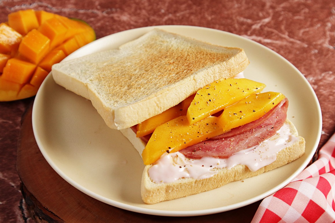 Mango-Schinken-Sandwich