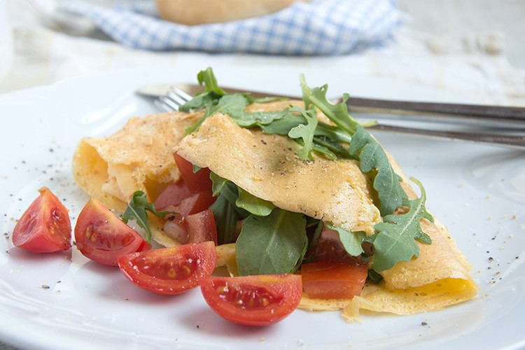 Tomaten-Rucola-Omelett