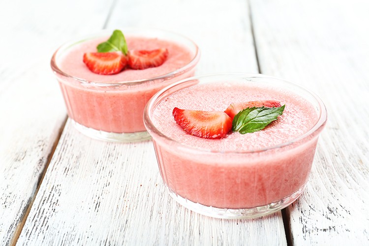 Erfrischender Erdbeerjoghurt