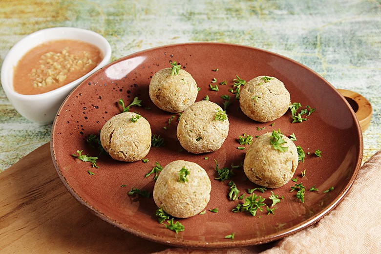 Veganes Curry mit Falafel