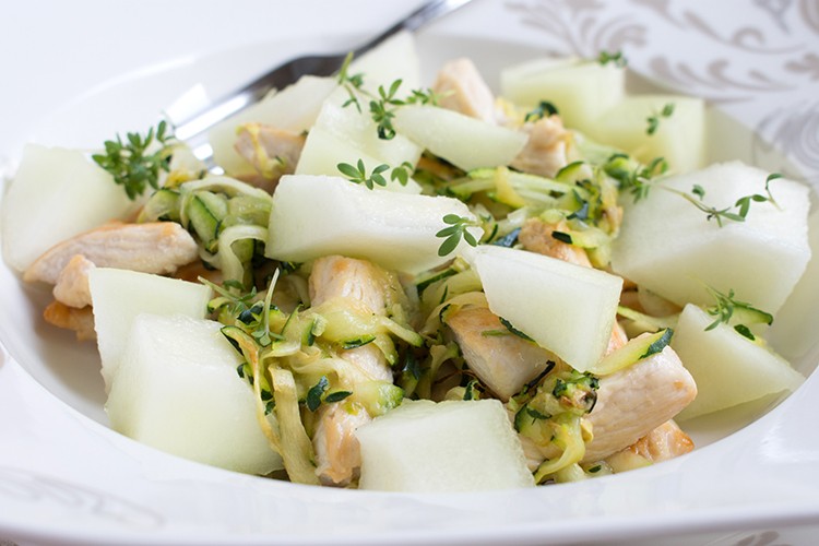 Zucchini-Melonen-Salat